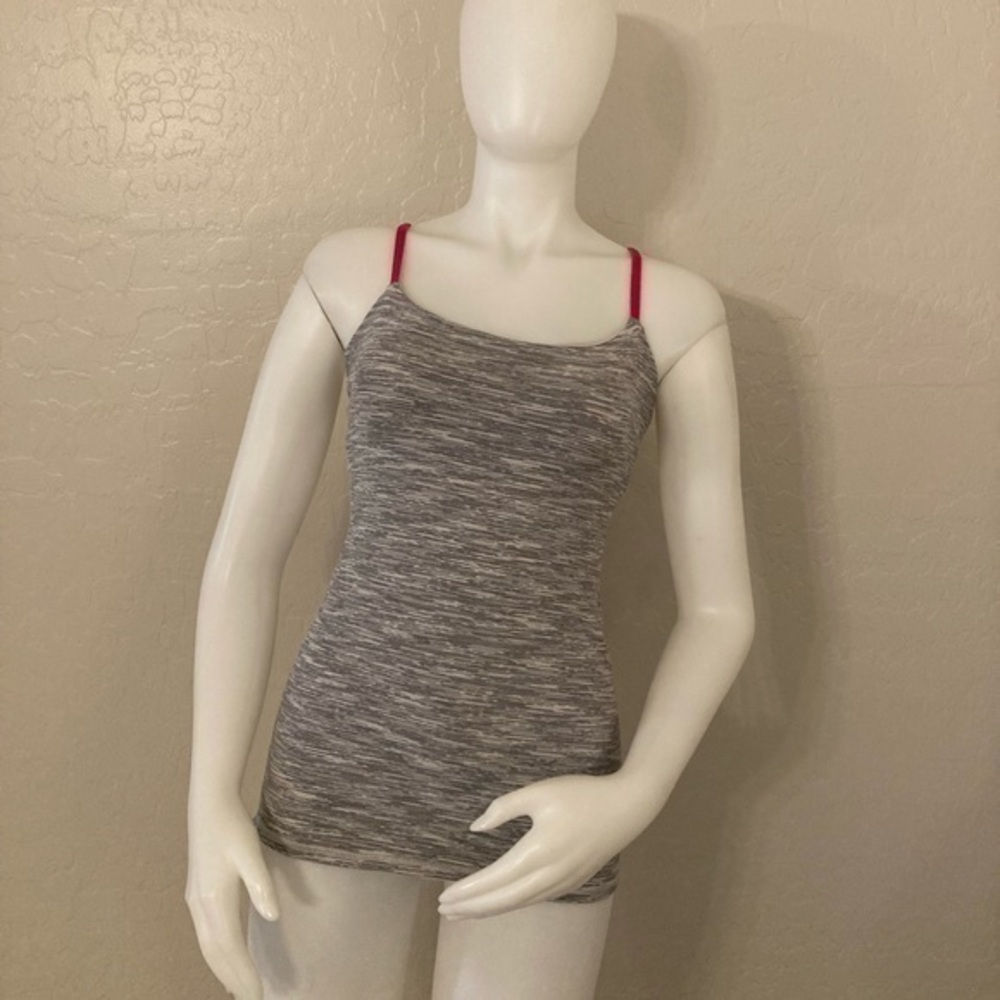 Lululemon Dancing Warrior Tank Top Athletic Space Dye Gray Pink 6
